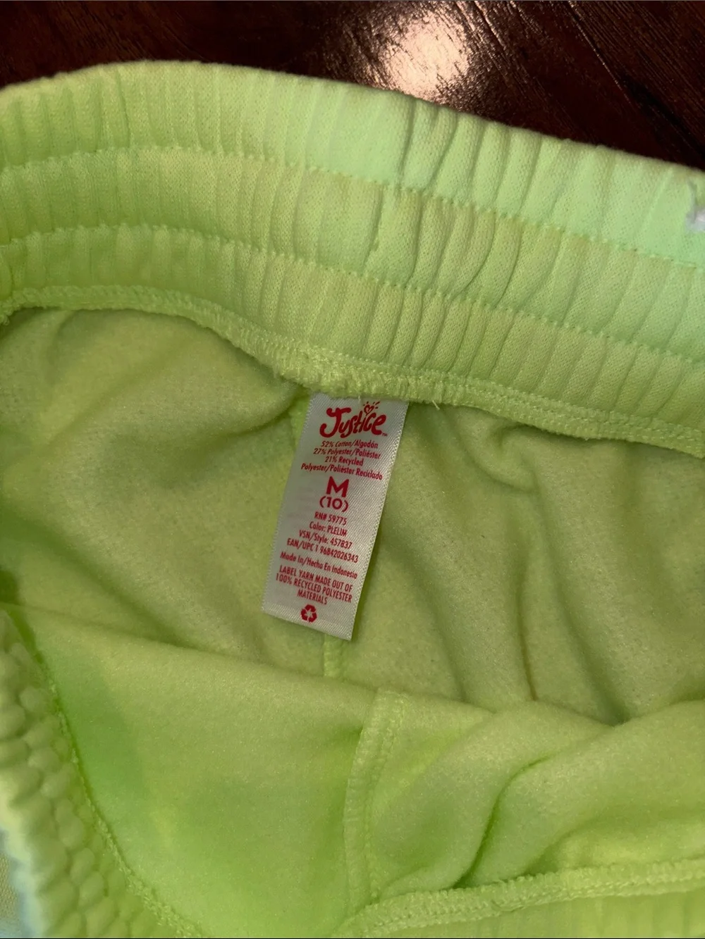 Justice Neon Yellow 'Positive Thoughts' Joggers Youth M